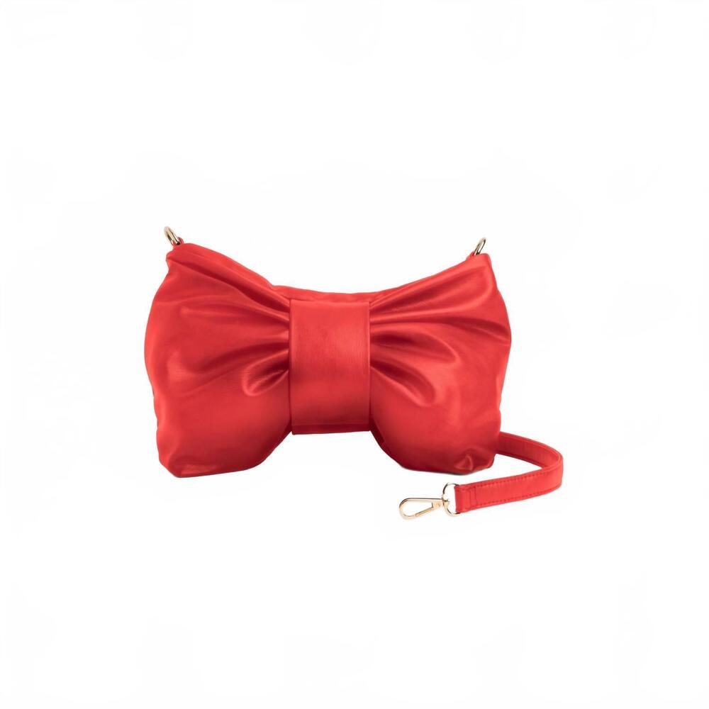 NEW COCO + CARMEN women's clarrisa bow crossbody bag in red